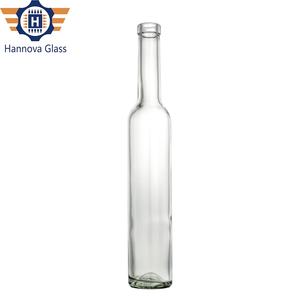 Botella de Vidrio Transparente Personalizada de 375 ml para Vino Helado, Bebidas, Frutas, Champán, con Corcho - Product Image 1