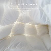 Couette en duvet d'oie de luxe en forme de nuage Insert Queen Size Couette en duvet d'oie d'hôtel légère avec coque en tissu anti-duvet
