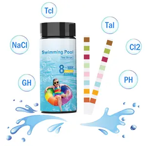 Pool Spa Test Strips 8 in 1 for Hot Tub Swimming Pools and Salt Water Pools