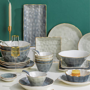 Juego de platos de cerámica para <span class=keywords><strong>cena</strong></span>, vajilla de porcelana de nuevo estilo, vajilla para restaurante, precio <span class=keywords><strong>2021</strong></span> - Product Image 2