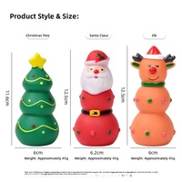 Ensemble de jouets pour animaux de compagnie en vinyle pour Noël, résistants aux morsures, jouets sonores pour chiens pour jouer pendant les fêtes