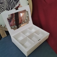 Boîte à pâtisserie IMEE blanche et verte, 9 pièces, pour biscuits, gâteaux, desserts, boulangerie, emballage alimentaire, boîte cadeau avec fenêtre transparente et séparateurs