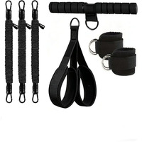 Nuevo equipo de ejercicio para el hogar: banda de resistencia de látex con pedal para pies y cuerda de tracción, correa para tobillo, asistente para abdominales, moldeador de piernas y muslos