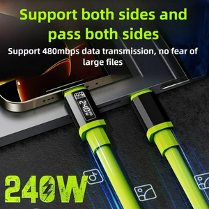 Câble de charge haute puissance universel Type C vers Type C 240W avec écran d'affichage de puissance <span class=keywords><strong>pour</strong></span> Xiaomi Huawei OPPO VIVO iPhone 15 16 17 Samsung - Product Image 4