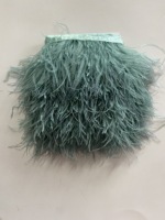 Noir à la main couture tissu ruban bande frange autruche plume garniture pour bricolage artisanat vêtements robe Costume chaussure accessoires fête