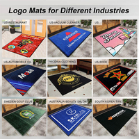 Keset Logo Nilon Kustom dengan Alas Karet Anti-Selip untuk Penggunaan di Lantai Area Kasir, Lorong, dan Pintu Masuk Toko Swalayan