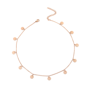 Collier ras du cou <span class=keywords><strong>Kalea</strong></span> tendance en acier inoxydable plaqué argent 6 mm, avec petits breloques étincelants et effet bling-bling, pendentif femme - Product Image 5