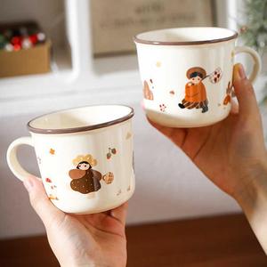 Quality Choice Valentine's Eco-friendly <b>Ceramic</b> <b>Mugs</b> Vintage Design Unique Cartoon Art Food Safe Dishwasher Microwave Safe - Product Image 4