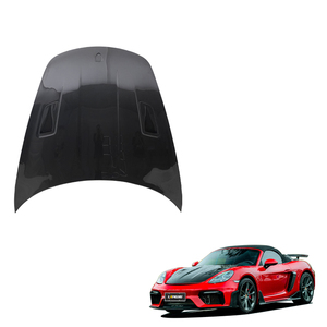 Car Exterior Accessories 981 982 991 Dry Carbon Fiber Front Bonnet Hood for Porsche 718 911 Cayman Boxster <strong>Engine</strong> Hoods - Product Image 1