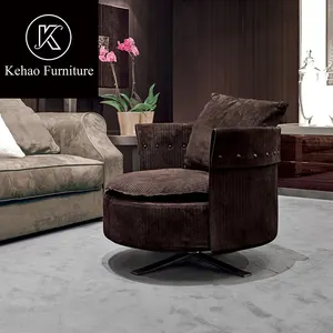 Sofá de couro moderno, cadeira moderna para sala de estar, design contemporâneo, único assento, de couro de alta qualidade, macio, lazer, acessório