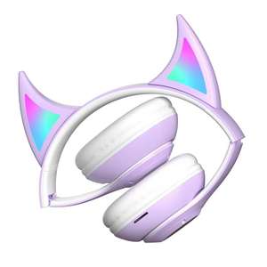 Audífonos Inalámbricos Stn-25 para Juegos, con Orejas de Gato, Supraaurales y Circumaurales, con Tarjeta TF - Product Image 3