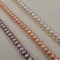 Collier en perles d'eau douce blanches naturelles de 7-8 mm et en argent 925, forme de riz, accessoires faits à la main pour bricolage