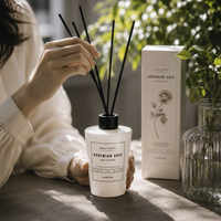 Diffuseur à bâtonnets de parfum d'ambiance de luxe 2026 en gros, parfum d'intérieur longue durée en bouteille de verre, huile essentielle, désodorisant d'air