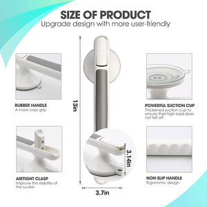 <span class=keywords><strong>Barre</strong></span> d'appui de <span class=keywords><strong>douche</strong></span> à double verrouillage avec logo personnalisé <span class=keywords><strong>ventouse</strong></span> Baignoire de sécurité pour personnes âgées et poignée de porte en verre-pour salles de bains - Product Image 2