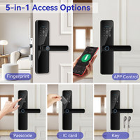Kunci Pintu Digital Rumah Pintar Intelligent Security S811 Tuya Wifi dengan Sidik Jari, Kata Sandi, Kartu, dan Kunci untuk Kantor/Apartemen