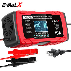2026年新型E-MaLX 12V15A/24V8Aスマートパルス修復機能付き自動車・バイク用バッテリー充電器（OCP、OVP、OTP、SCP搭載） - Product Image 2