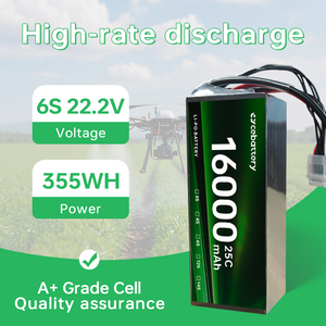CEBATTERY FPV 드론 배터리 16000mAh <span class=keywords><strong>22000mAh</strong></span> <span class=keywords><strong>4S</strong></span> 6S 8S 12S 14S 24S 64000mAh 22.2V 리포 배터리 (드론 맞춤 제작) - Product Image 2