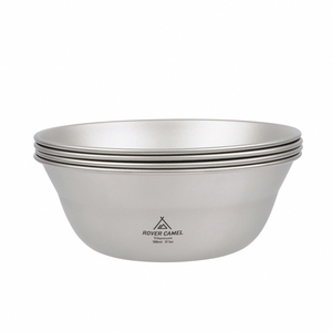 500ml Titanium Soup Bowl Set Vaisselle Mess Kit avec Pan Dish Plate Accessoires de cuisine et vaisselle pour le camping - Product Image 1