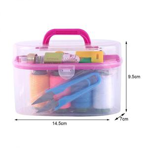 Portable <b>Mini</b> Sewing <b>Kit</b> Hand Sewing & Knit Weaving DIY Gift Purpose Box Including Scissors & Yarn Sewing Supplies <b>Tools</b> - Product Image 2