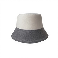 Chapeau Bob en Laine Bicolore à Blocs de Couleurs, Chaud et Doux pour l'Hiver, Chapeau de Pêcheur en Feutre, Chapeau de Soleil d'Extérieur, Personnalisé, Haute Qualité, Vente en Gros