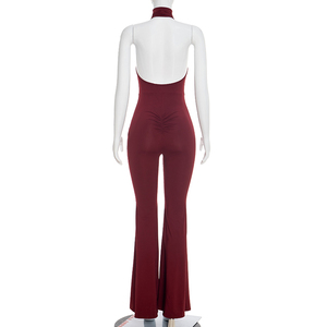 จั๊มสูทผู้หญิง Viviblook รุ่น C26JP010 แบบใหม่ เซ็กซี่ คอสูง สายคล้องคอ เปิดหลัง ทรงเข้ารูป แขนกุด เหมาะสำหรับใส่ไปเที่ยวคลับ - Product Image 4