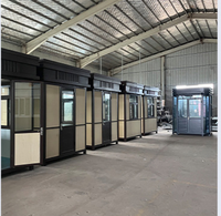 Cabine de sécurité légère en alliage d'aluminium, respirante, préfabriquée pour immeuble de bureaux, hôtel, aéroport, parking, point de contrôle