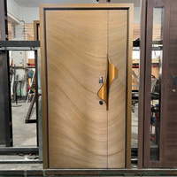Porte d'entrée en acier de sécurité de conception simple, fabriquée en Chine, pour l'extérieur, porte en acier moderne pour maison