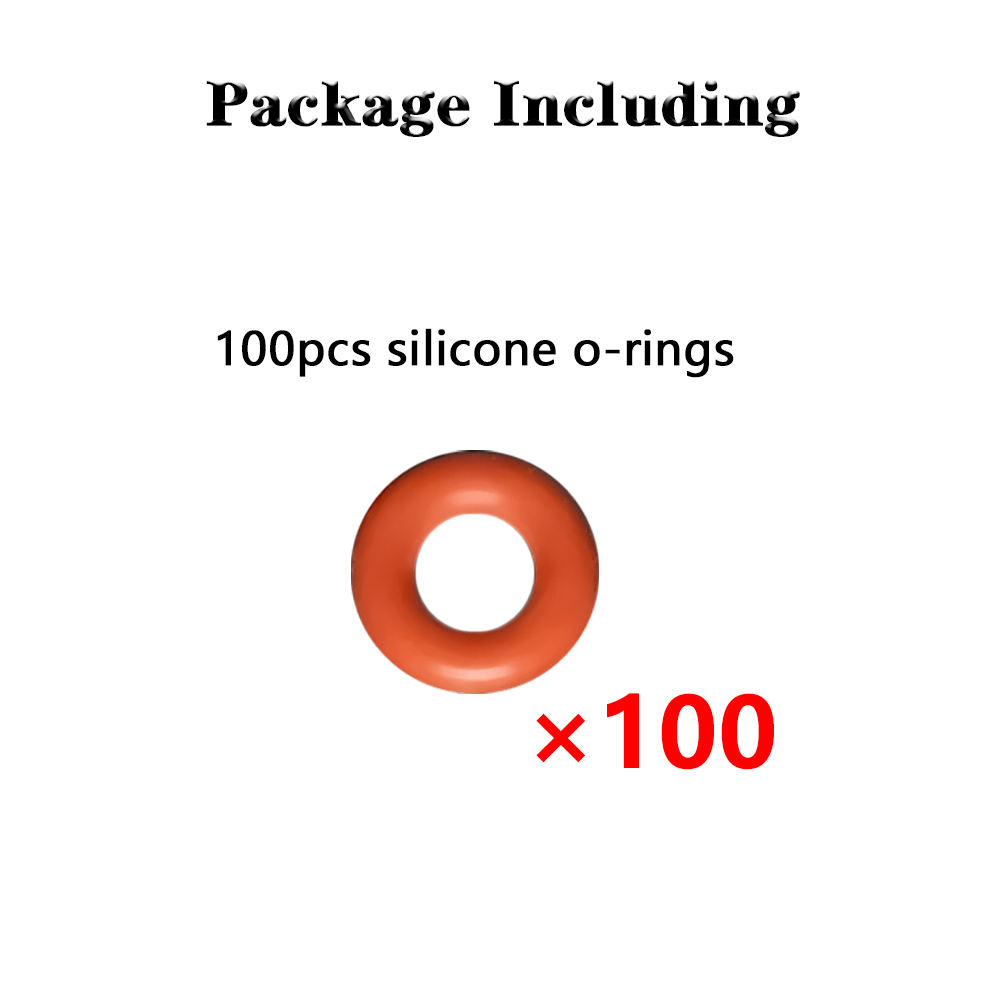 Red(100pcs silicone o-rings)