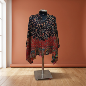 Designer Red Wool <b>Shawl</b> <b>for</b> Ladies Featuring Soft Warm Fabric and Elegant Fashion Appeal <b>for</b> Bridal Dressing <b>Wedding</b> Receptions - Product Image 5