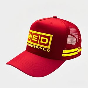 Gorra Trucker Australiana Personalizada con Bordado de LOGO, Muestra Gratuita, Diseño Liso, Gorra de Malla de Perfil Alto con Rayas - Product Image 4