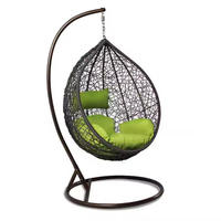 Fauteuil suspendu œuf en métal moderne et personnalisé pour patio extérieur, mobilier de loisirs en gros