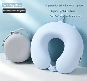 Cuscino Cervicale Ergonomico in Memory Foam Effetto Seta Ghiacciata, per Viaggi in Aereo, Auto e Riposini in Ufficio - Product Image 1