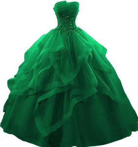 Новое Золотое Платье Quinceanera, классическое бальное платье без бретелек, Настоящее фото, платье для выпускного вечера, блестящие официальные платья, Роскошные Современные платья - Product Image 4