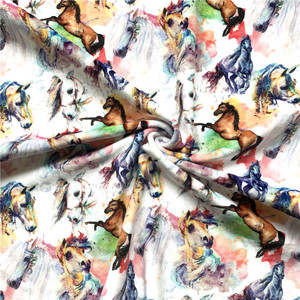 Tissu Doux Imprimé Personnalisé 100% <span class=keywords><strong>Polyester</strong></span> 330GSM Infusé de Spandex, Résistant à l'Eau et au Vent, Double Face, Thème Animalier pour Bébé - Product Image 2