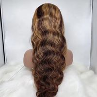 Perruque naturelle en cheveux humains vierges bruts, alignés aux cuticules, avec dentelle transparente, cheveux Remy vietnamiens, ondulés soyeux, pour extension et dropshipping