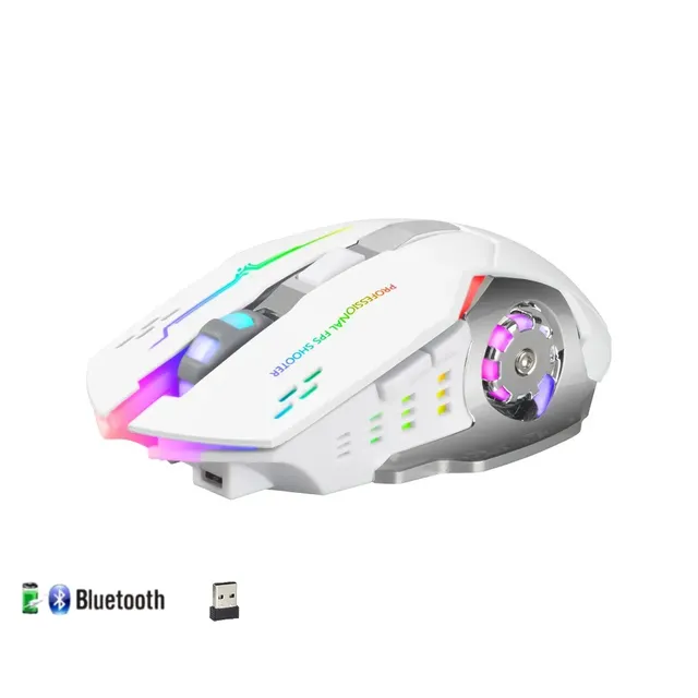 Wireless  Gaming Mouse Mice With LED Backlit Ergonomic Gamer Mouse With 6 Silent Buttons 3 Adjustable DPI for PC