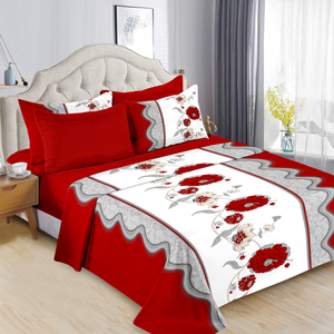 Baskılı Çarşaf Seti %100 Pamuk Düz Çarşaf ve Lastikli Çarşaf ile Uyumlu. Yatak Odaları ve Evler İçin Uygundur. - Product Image 3