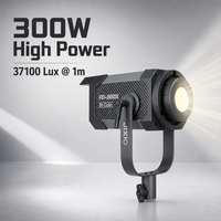 Projecteurs LED COB multicolores portables 300W avec contrôle DMX, écran LCD HD, angle de faisceau 36°, indice de protection IP33 pour diffusion en direct et TikTok