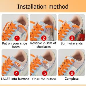 8MM 2025 lacets de chaussures sans cravate lacets sans attaches lacets élastiques Sneaker enfants adultes lacet plat élargi pour chaussures - Product Image 5