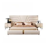 HJ HOME Lits rembourrés d'hôtel royal italien Tête de lit haute double king size meubles de villa et chambre à coucher de luxe pour hôtel