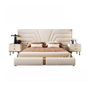 Hj hj בית מלון רויאל איטלקי מיטות מרופד מיטות מרופד מיטה זוגית גודל מלון יוקרה ריהוט חדר שינה - Product Image 6