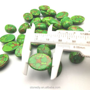 Ховлит драгоценный камень Золотая линия Зеленый Бирюзовый бисер 13x18 мм зеленый кабошон овальный плоский задний свободный бисер аксессуары ручной работы - Product Image 4