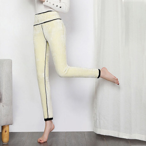 <span class=keywords><strong>Leggings</strong></span> in pile vintage a vita alta elasticizzati e a gamba intera, da donna, slim-fit, foderati in pile, ispessiti, per l'inverno 2026 - Vendita all'ingrosso - Product Image 5