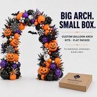 Kit d'arche de ballons d'Halloween personnalisable, guirlande de ballons DIY, toile de fond sur le thème effrayant, fournitures de décoration pour fête d'Halloween