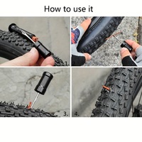 Kit de réparation de pneus de vélo sans chambre à air pour VTT et vélo de route, usiné CNC, en alliage d'aluminium, avec bouchon de potence, outil de réparation de crevaison pour le cyclisme