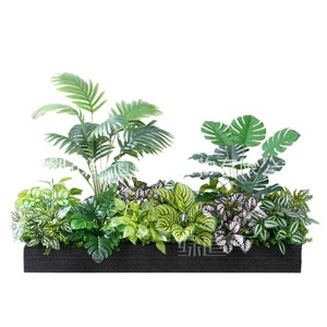 Caja de Flores con Plantas Artificiales Greenway de 30cm-100cm, Decoración de Interiores, Exhibición en Piso, Accesorios para Bodas - Product Image 1