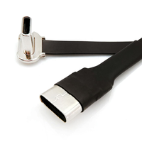 USB C 2.0 Câble de charge rapide 3A souple et mince Veste en nylon à angle droit à 90 degrés Câbles de données minces à 90 degrés en alliage d'aluminium Android
