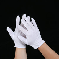 Gants de travail en coton de haute qualité à pois de sécurité 25 cm Respirants et confortables Texture complète Épaisseur standard