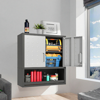 Grande armoire murale moderne en acier, réglable, écologique, durable, verrouillable, à double porte, suspendue, spacieuse, pour usage commercial