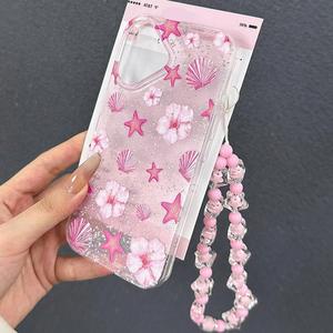 Nouvelle <span class=keywords><strong>coque</strong></span> de téléphone rose à motifs pour iPhone 16 18 Pro Max 13 12 17, <span class=keywords><strong>coque</strong></span> transparente en cristal avec paillettes, <span class=keywords><strong>coque</strong></span> arrière pour téléphone portable - Product Image 4